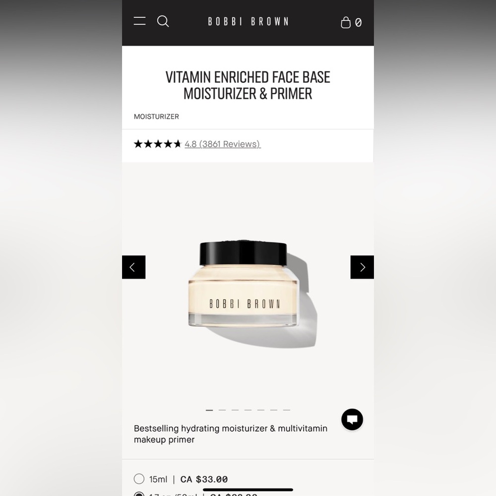 Bobbi Brown Vitamin Enriched Face Base in Duo Box (ONE) Brand New In Box BNIB